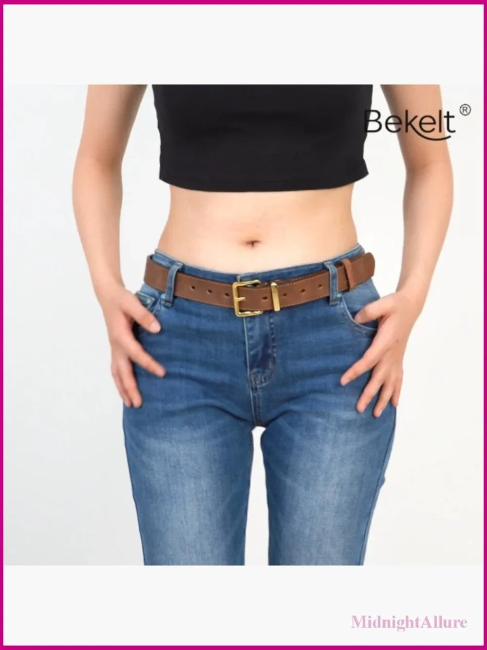 Full Grain Leather Belt for Jeans Pants Real Genuine Leather Waist Belt - Picture 7 of 7